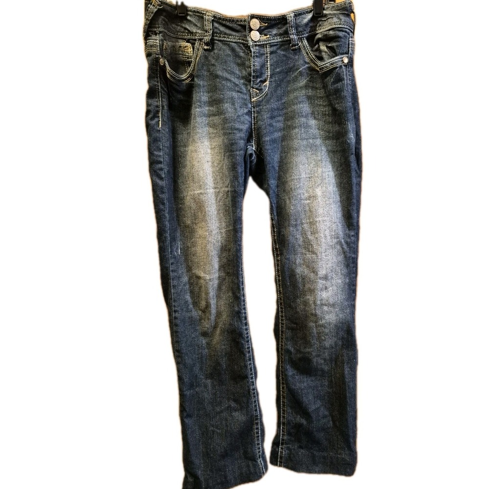 Wallflower Jeans Women 15‎ Bootcut Stretch Streetwear Denim Distressed Y2k